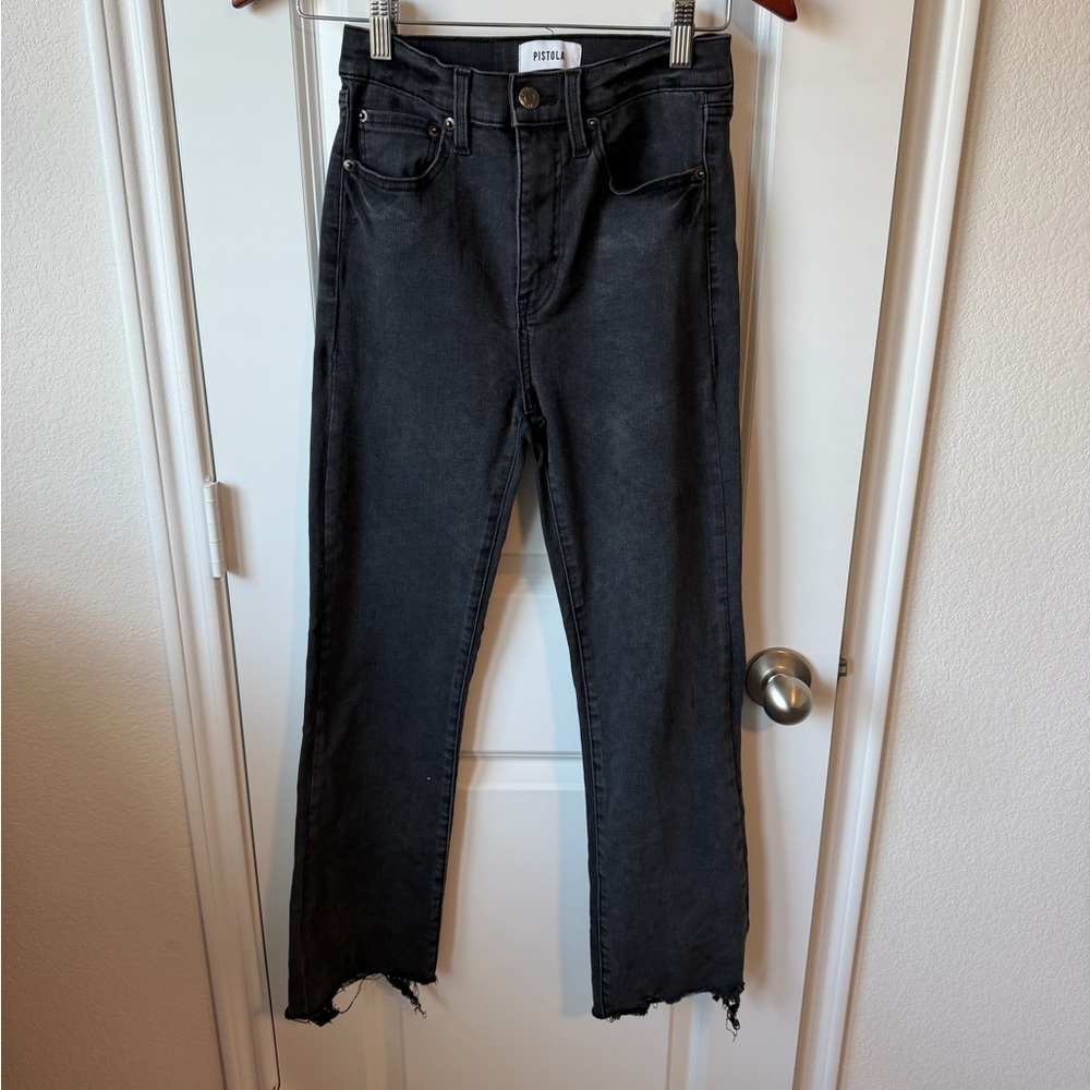⚡️PISTOLA Skinny Raw-Hemmed Black Women's Jeans